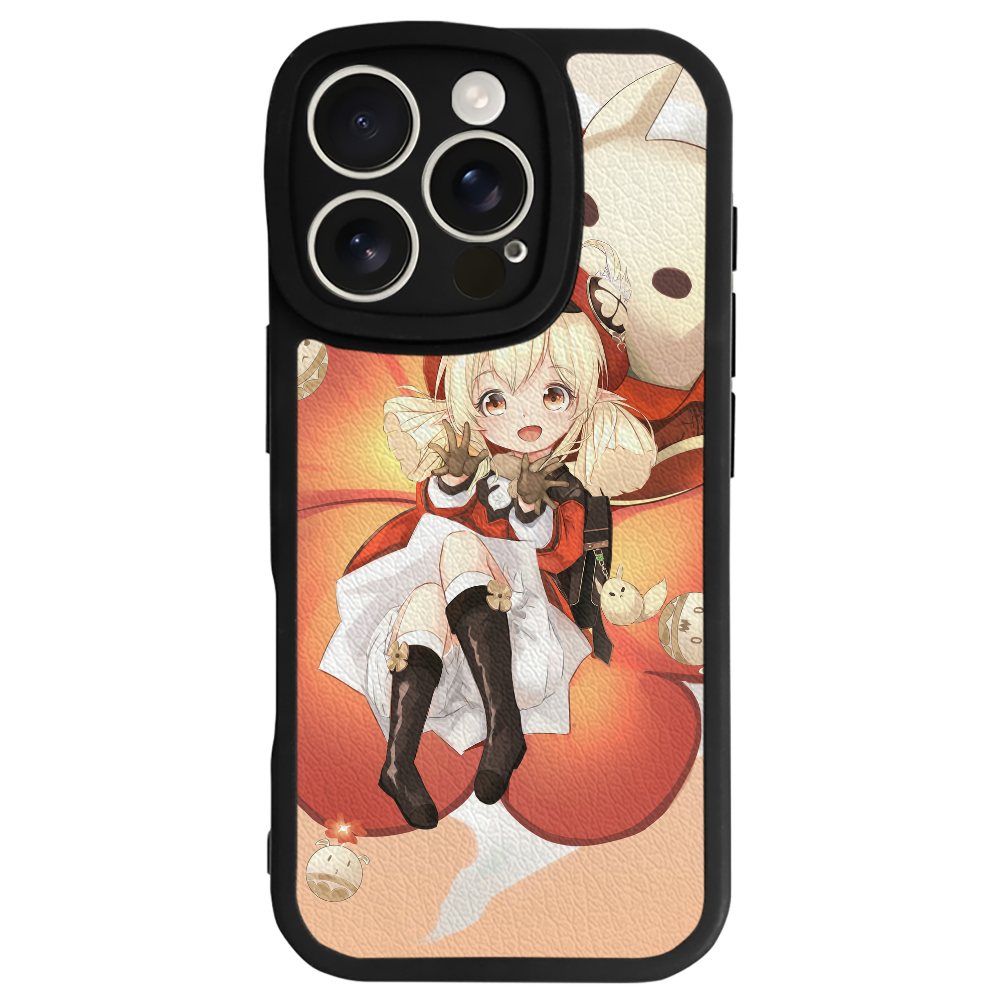 げんし神 genshin 【iPhone 16シリーズ対応】シリコンスマホケース（レザー調） 材質：シリコン